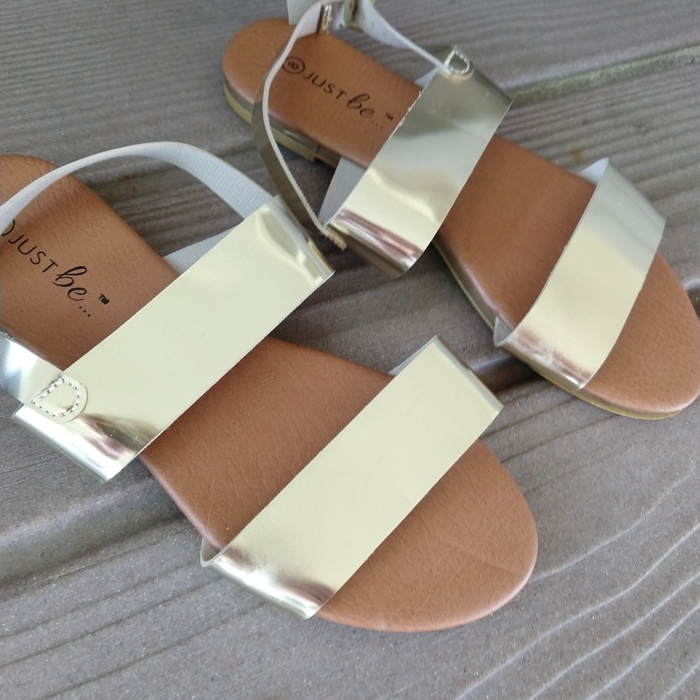 Simple Gold Sandals - Picture 6 of 6